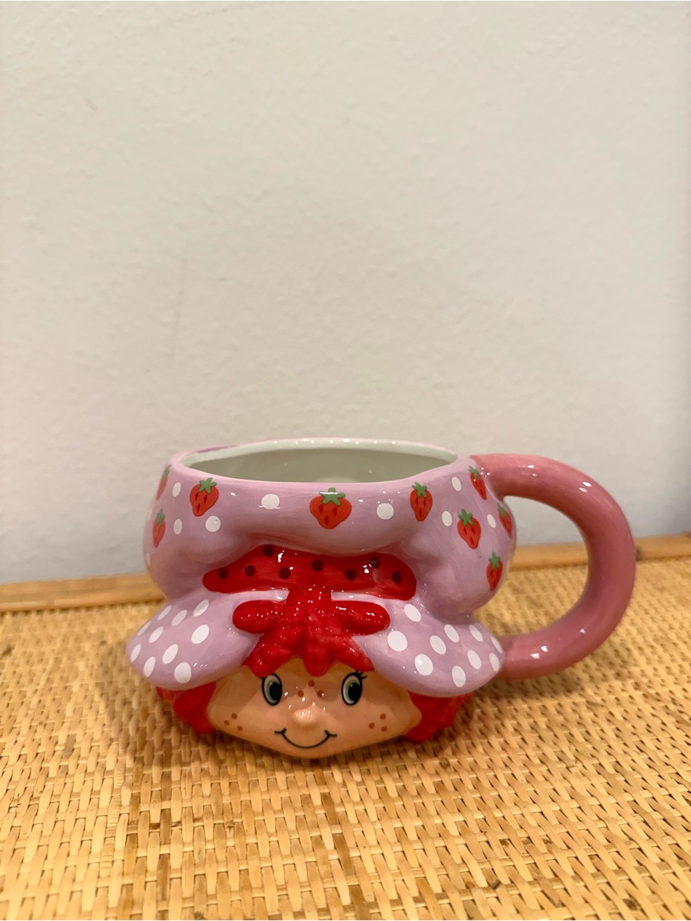 Strawberry Shortcake Figural 3D Face Ceramic Coffee Mug 12oz